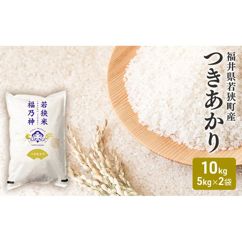 令和7年産 福井県若狭町 つきあかり （一等米） 10kg（神谷農園） 5kg×2袋 お米 ブランド米 銘柄米 ご飯 おにぎり お弁当 産地直送 和食 主食