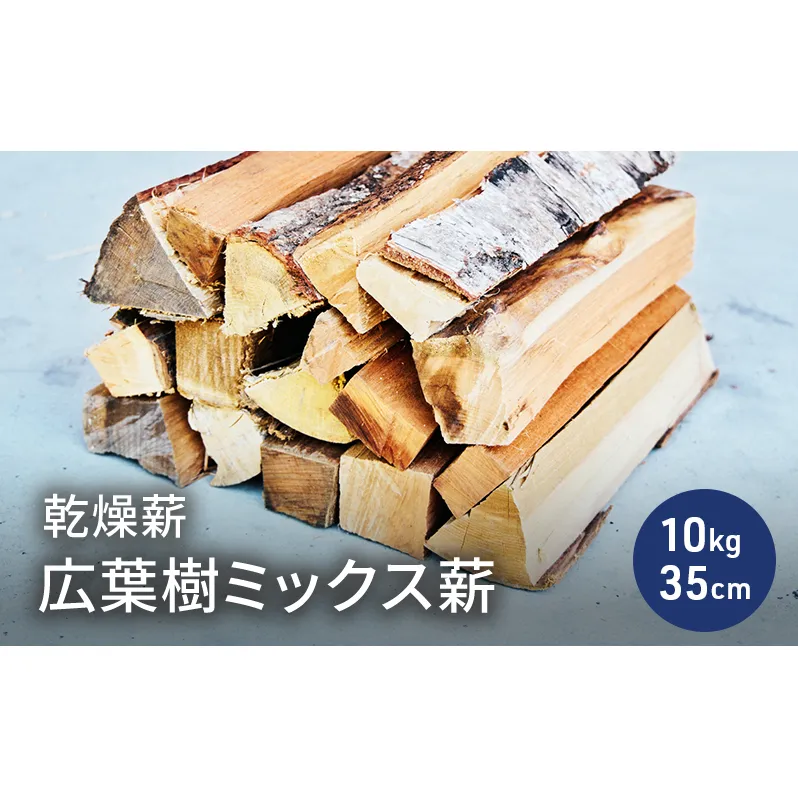 乾燥薪 広葉樹ミックス薪10kg 35cm 中割り～大割り薪ストーブ キャンプ 焚き火 サクラ・ケヤキ等の樹種 薪 アウトドア 福井県 若狭町