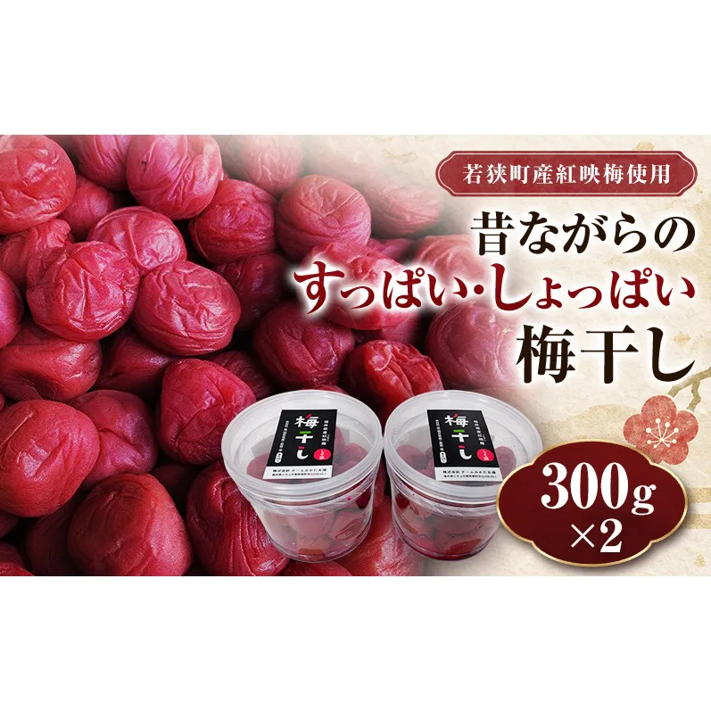 若狭のすっぱい・しょっぱい梅干し (300gを2つ、合計600g) 紅映梅 シソ漬け チームみかた五湖