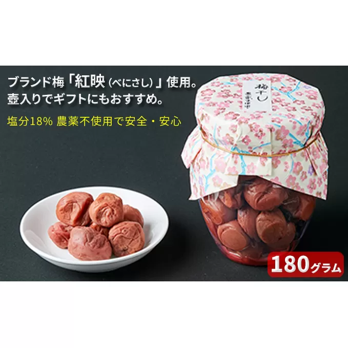農薬不使用の梅干し（180g）すっぱい 甘くない梅干し 発酵食品 