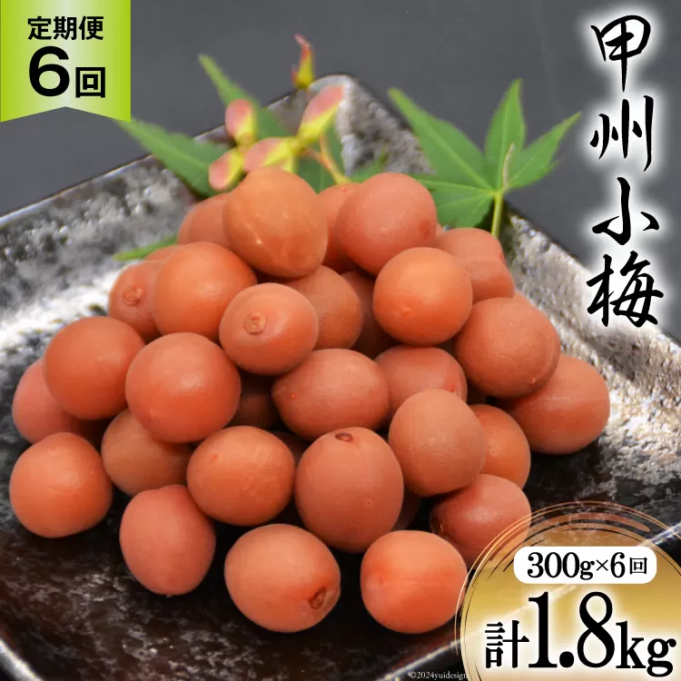 【6回 定期便 毎月】【カリカリ】甲州小梅 300g [山梨農産食品 山梨県 韮崎市 20743718] 梅干し 梅干 うめぼし 梅 小粒 小梅 カリカリ梅 国産 おやつ