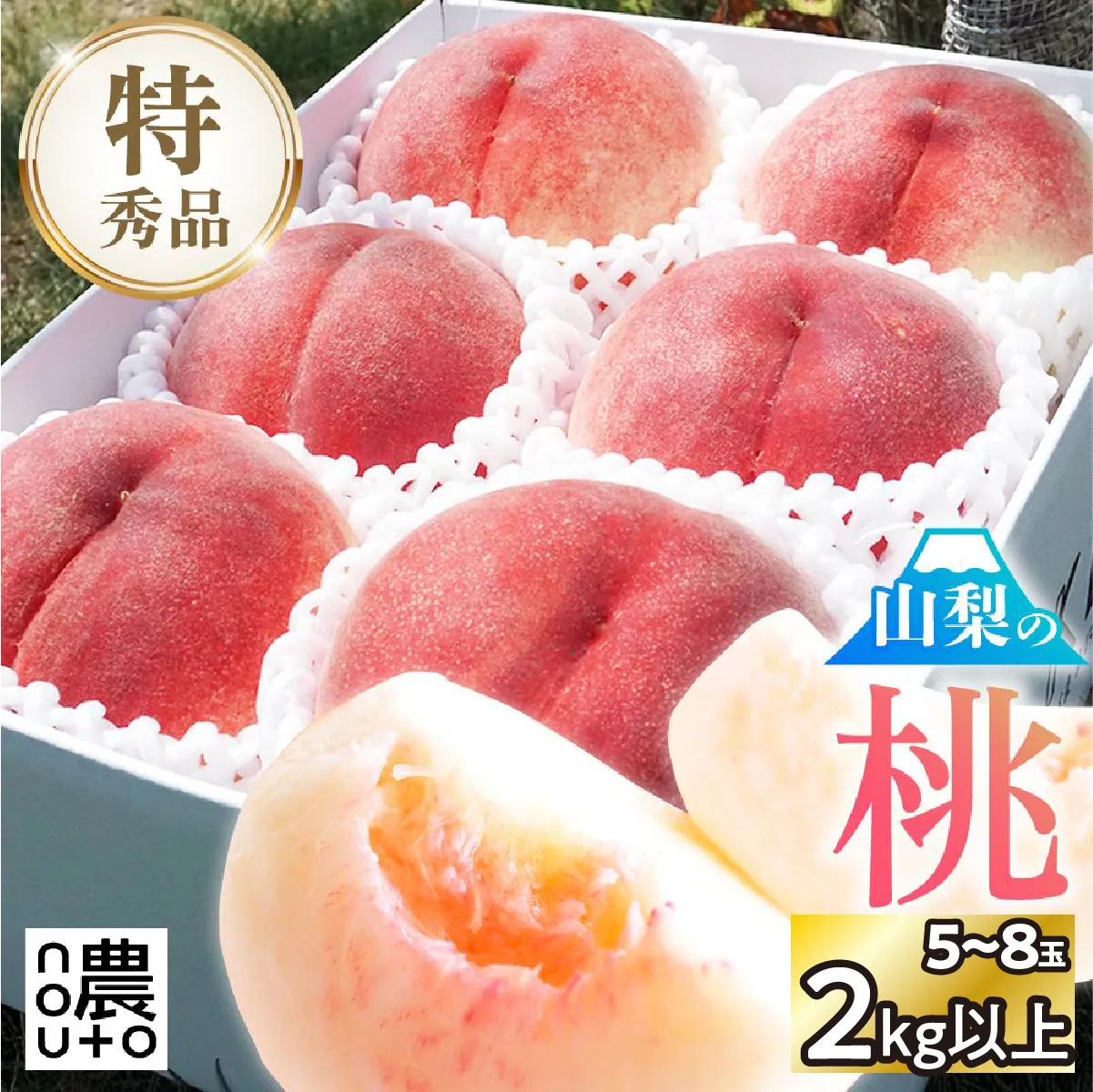 【6月限定寄付額】【2026年発送】日本一の生産量 山梨県産 桃 2kg以上 5~8玉 ※クール便　154-030-26y