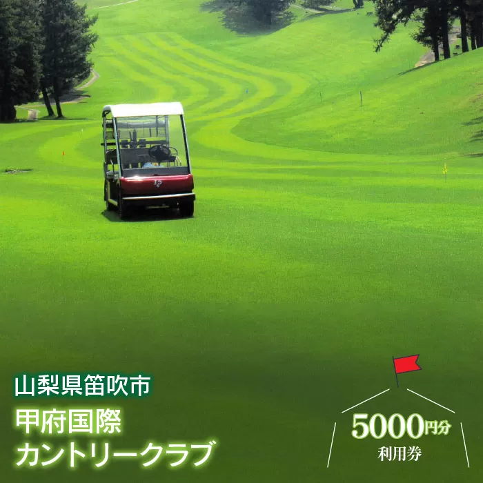ゴルフ優待プレー補助利用券(甲府国際カントリークラブ)5000円分 ★007-001