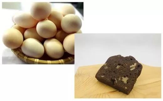 ひまわりたまご紅白10個・パウンドケーキ（ショコラ）1本セット　卵 鶏卵 たまご ショコラ スイーツ デザート お菓子 洋菓子 山梨 富士川町