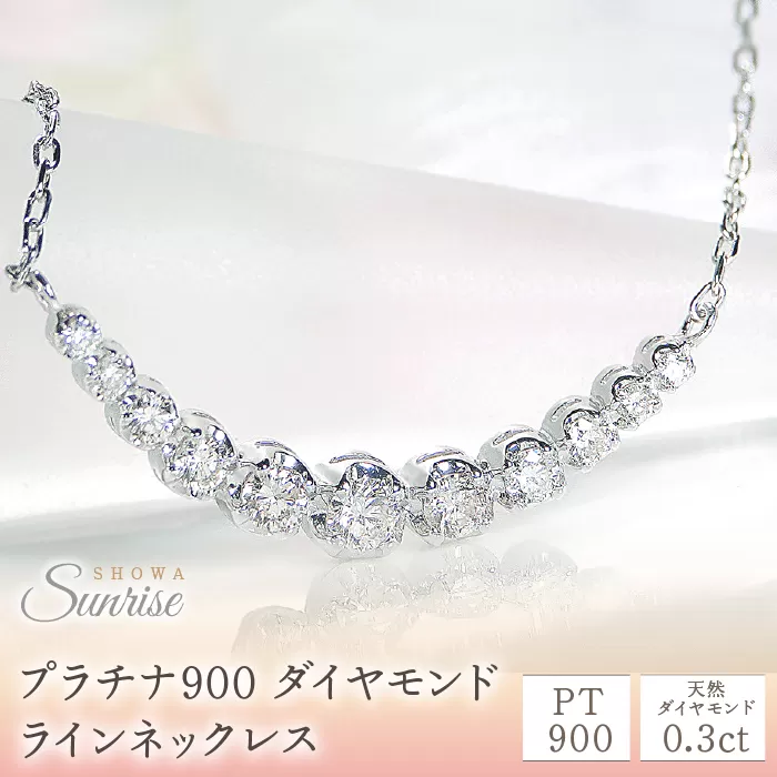 【0.3ct】プラチナ900　ダイヤモンド　ラインネックレス　CSN00106-pt SWAV013