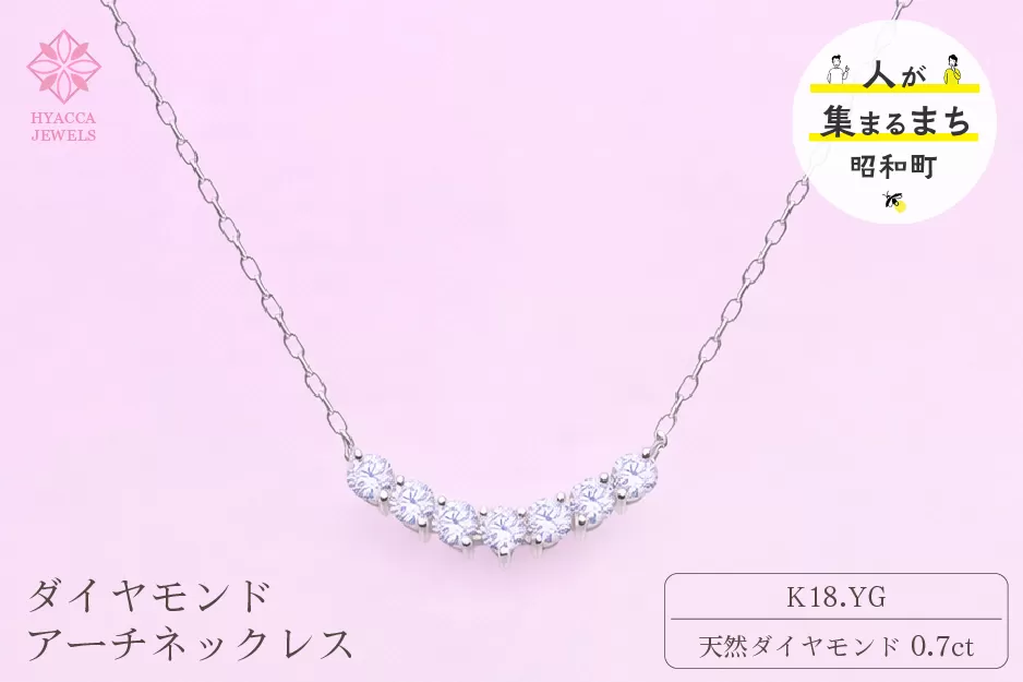 ダイヤモンド ネックレス アーチ 0.7ct PT プラチナ ジュエリー ダイヤ 山梨 H-2868 SWCI010-pt