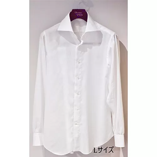 No.261 Lサイズ　140番手　cotton100％　ハンドメイドシャツ