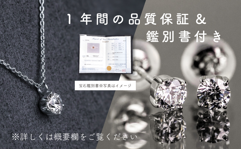 ダイヤモンド ネックレス + ピアス 2点セット （RP-423-063） 鑑別書 