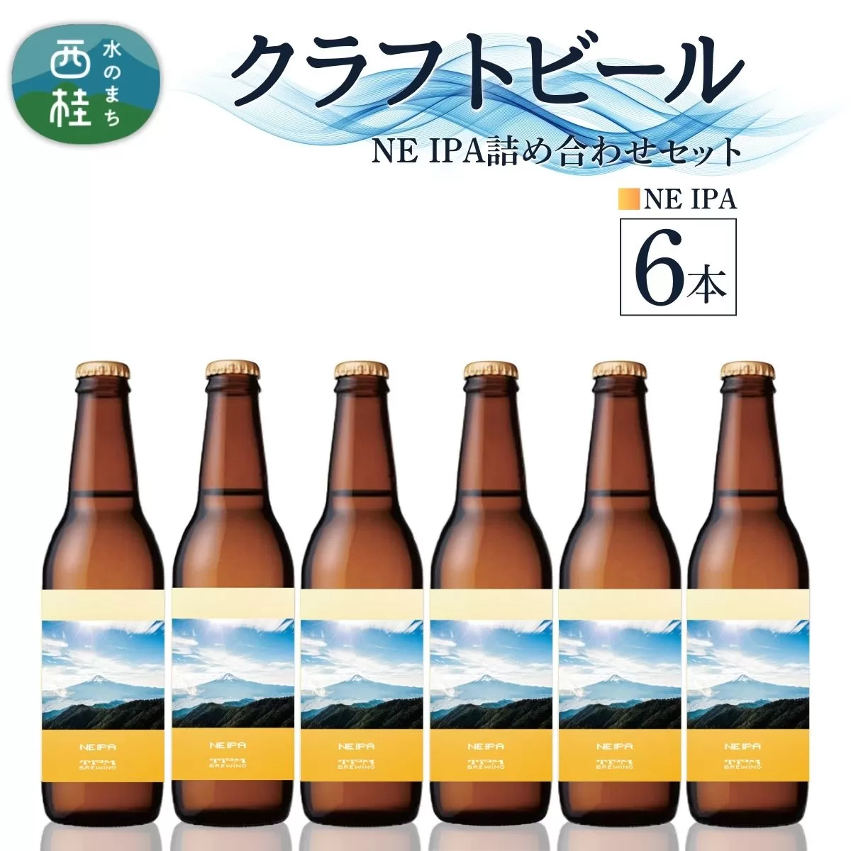 クラフトビール NE IPA 6本 セット / 瓶ビール ビール 地ビール エール 詰め合わせ 飲み比べ 家飲み おすすめ 人気 天然水 ギフト 贈り物 父の日 お歳暮 送料無料【n0657-06_tpm】