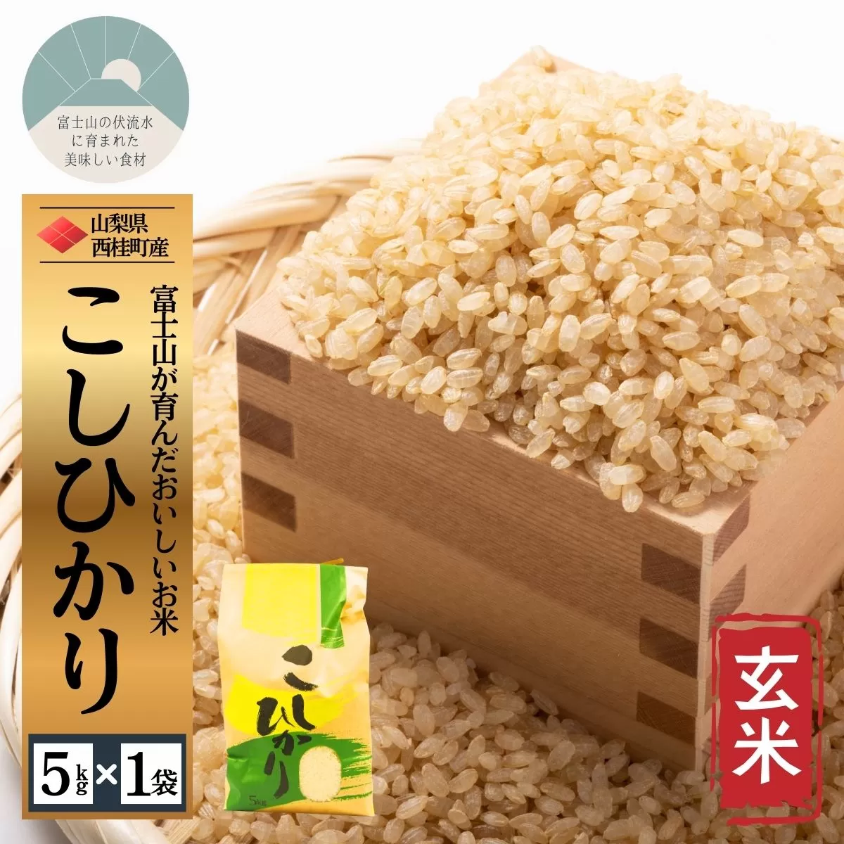 コシヒカリ【玄米】 5キロ 1袋 / 国産 こしひかり  5キロ 令和7年産 米 お米 保存袋 生活必需品 ギフト 贈り物 お歳暮 ふるさと納税 送料無料【n0668-05_gou】