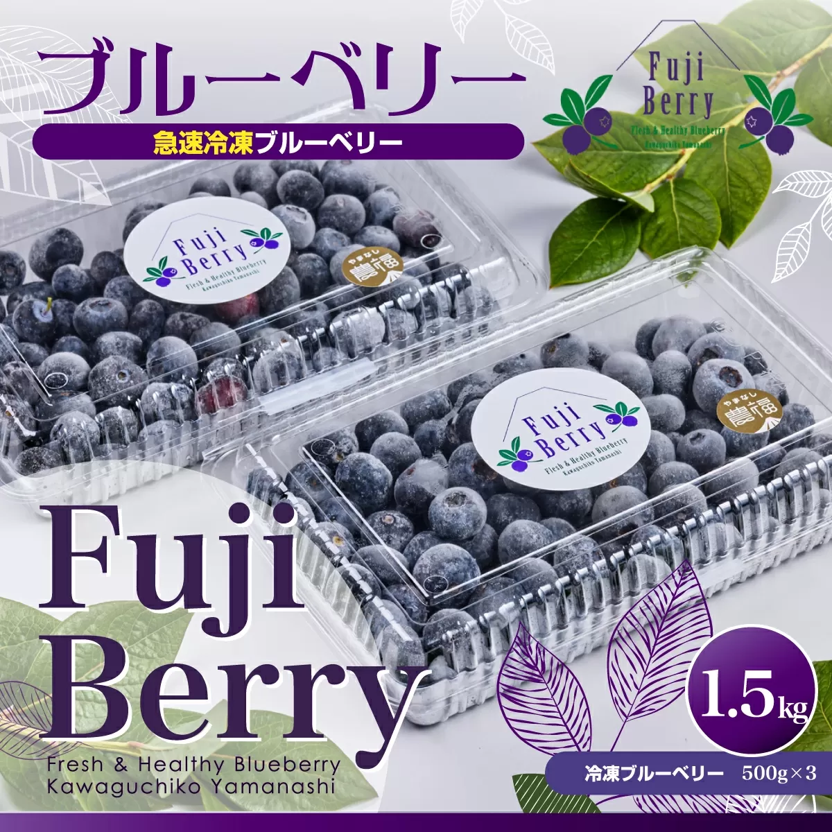 Fuji Berry 急速冷凍ブルーベリー1.5kg FAZ109