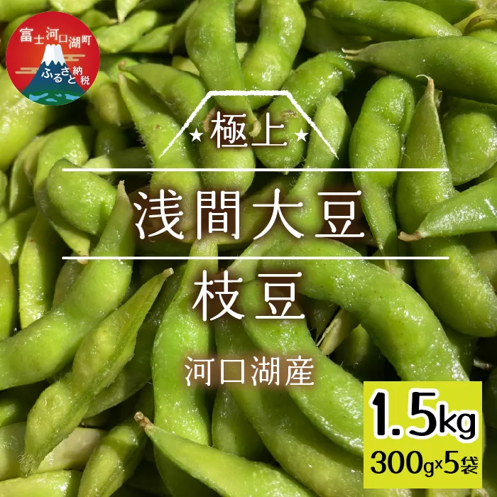 河口湖産　極上　浅間大豆枝豆　300ｇ×5袋 FEH001