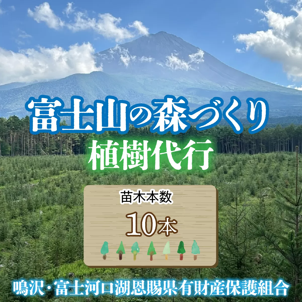 富士山の森づくり植樹代行(10本) FFA001-c