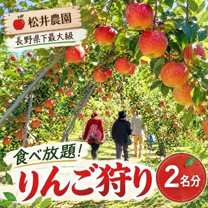 長野県下最大級 りんご狩り体験 りんご狩り発祥園 体験チケット 環境 優しい 安心 安全 こだわり 低農薬 有機肥料 循環型 定番 オリジナル 新品種　
