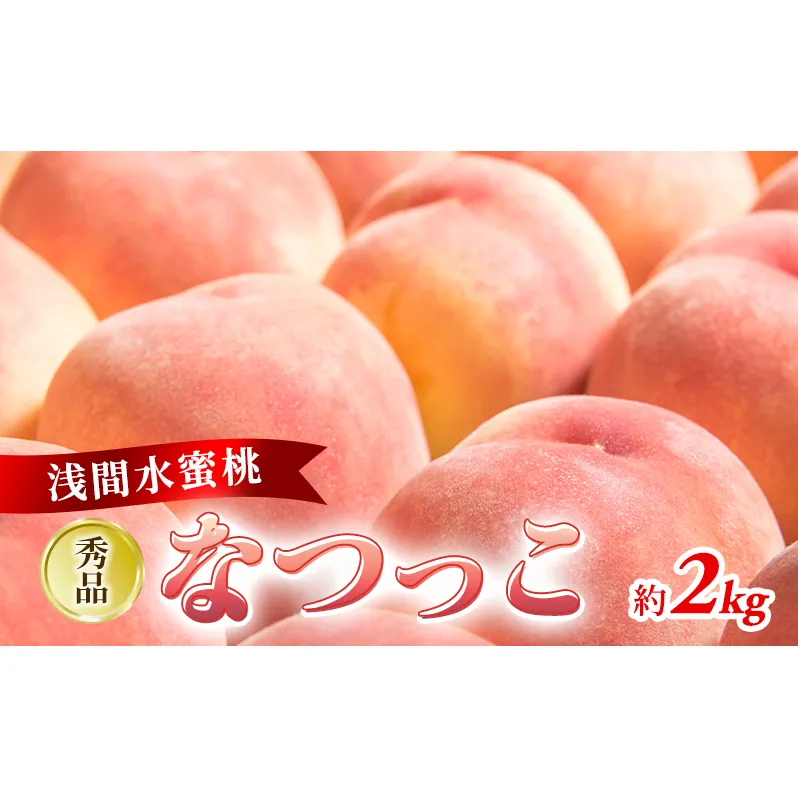 ふるさと納税 2024年発送 先行予約 浅間水蜜桃 みつおかの もも なつっこ 秀品 約2kg 5～9玉 果物 桃 フルーツ
