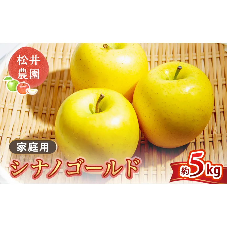 りんご 家庭用 シナノゴールド 5kg　信州りんご リンゴ 林檎 果物 くだもの フルーツ 信州 長野