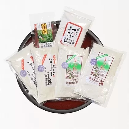 そば打ち用 お試しそば粉セット そば茶 信州 長野 お土産 お取り寄せ おうちで そば打ち 麺類 8割信州そば粉 ７割信州そば粉 割石臼挽きそば粉 ７割石臼挽きそば粉 打ち粉 そば茶ティーパック 打ち方パンフレット 