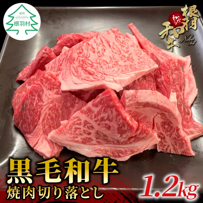 根羽こだわり和牛 焼肉切り落とし 1.2kg (600g×2パック)  国産 黒毛和牛 ギフト 贈答