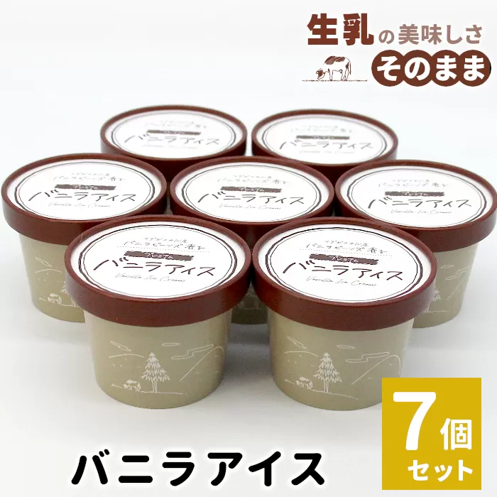 濃厚だけど口溶けさっぱり★バニラアイスクリーム (80ml)×7個入り スイーツ アイス おやつ 菓子 贈答用 ご当地