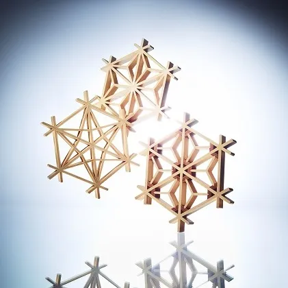 【坂城町片山木工所】組子細工三種（麻ノ葉・竜胆・桜） 民芸品 工芸品 伝統技術 