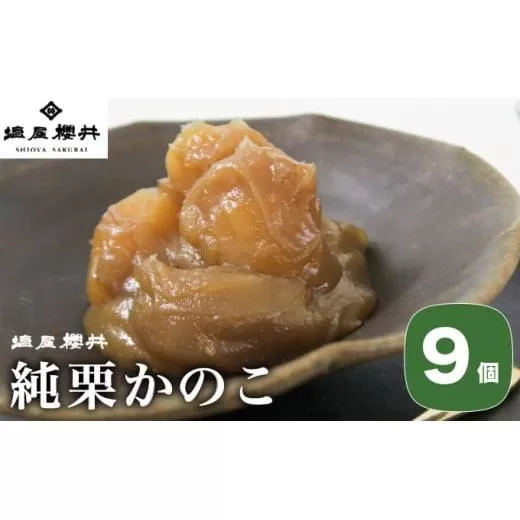 純栗かのこ 9個 ［塩屋櫻井］ 栗菓子 栗きんとん 栗あん お菓子 栗 スイーツ 和菓子 長野 信州 くり お取り寄せ ご当地 送料無料 個包装 ［C-36］