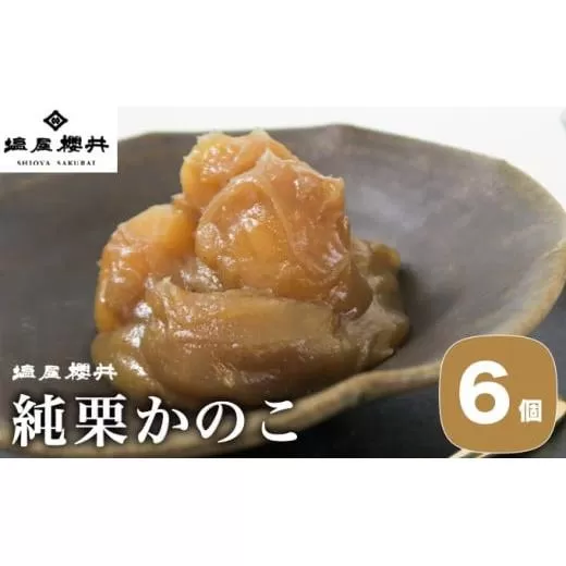 純栗かのこ 6個 ［塩屋櫻井］ 栗菓子 栗きんとん 栗あん お菓子 栗 スイーツ 和菓子 長野 信州 くり お取り寄せ ご当地 送料無料 個包装 ［C-35］