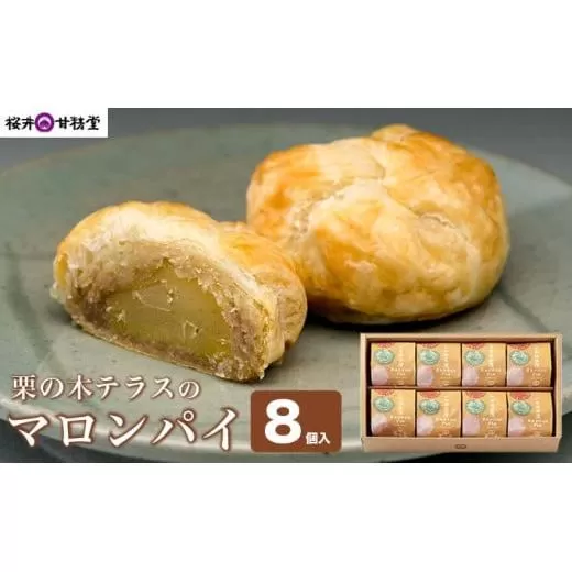 栗の木テラスのマロンパイ 8個入 ［桜井甘精堂］ 菓子 栗 スイーツ 洋菓子 長野 信州 くり お取り寄せ 名物 ギフト 贈答 焼菓子 焼き菓子 ［S-03］