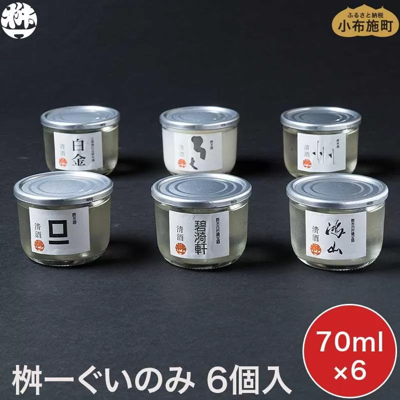 桝一ぐいのみ 6種入 70ml×6個 ［桝一市村酒造場］ お酒 日本酒 地酒 ご当地 生酒 飲み比べ 詰め合わせ プレゼント 贈答 長野県 信州 お取り寄せ 蔵元直送 ［A-221］