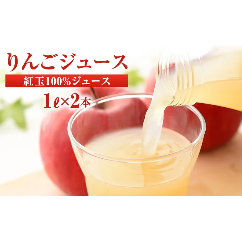 りんごジュース 紅玉ジュース1Ｌ×2本