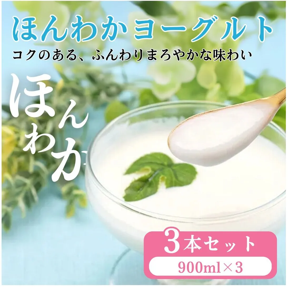 志賀高原で育った ほんわかヨーグルト900ml 3本セット 乳製品 乳酸菌 