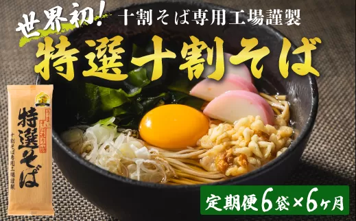 そば 特選そば 十割蕎麦 乾麺 12人前×6回 【 6か月 定期便 】 国産原料100%使用 十割そば専用工場謹製 山本食品 沖縄県へ配送不可 信州 蕎麦 十割そば 信州そば 乾蕎麦 小麦粉不使用 87000円 長野県 飯綱町 [1411]