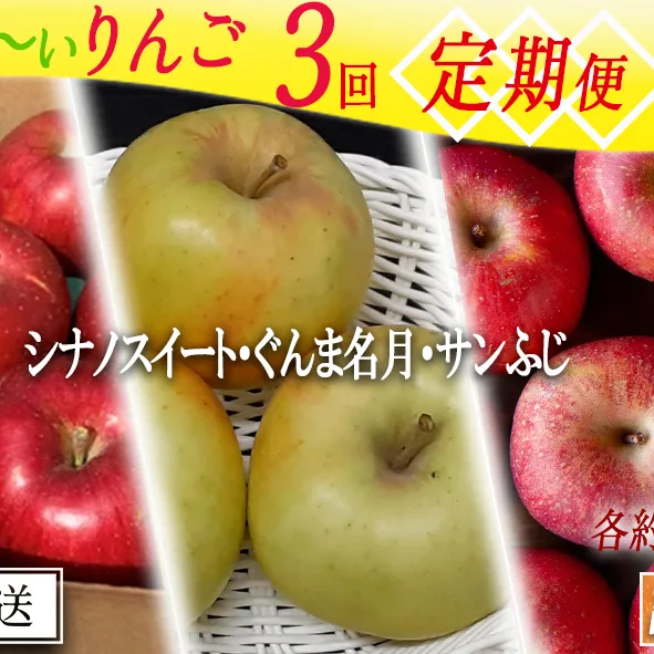 旬の甘いりんご 【 定期便 】 訳あり 3kg × 3回 ( スイート 名月 ふじ ) ファームトヤ 沖縄県への配送不可 2024年10月中旬頃から2024年12月下旬頃まで順次発送予定 令和6年度収穫分 信州 果物 フルーツ リンゴ 林檎 長野 28500円 予約 農家直送 長野県 飯綱町 [1838]