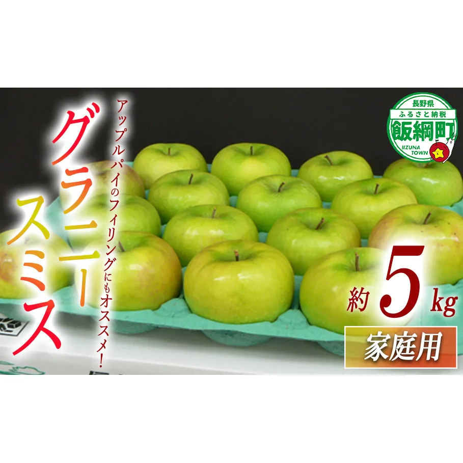 【 すっぱいりんご 】 りんご グラニースミス 家庭用 5kg 2025年11月中旬頃から2026年2月下旬頃まで順次発送予定 ふるさと振興公社 林檎 リンゴ 長野県 飯綱町 [0746]