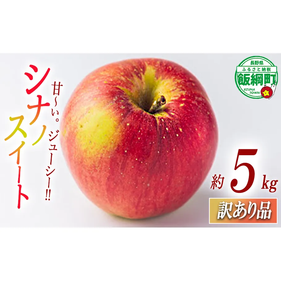 りんご シナノスイート 5kg 訳あり ふるさと振興公社 沖縄へは配送不可  2025年10月下旬から発送予定 長野県 飯綱町 [2019]