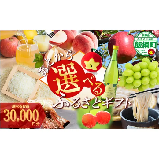 あとからセレクト 【ふるさとギフト】 ギフトポイント 寄附額 30000円分 あとから選べる返礼品 長野県 飯綱町 [2056]