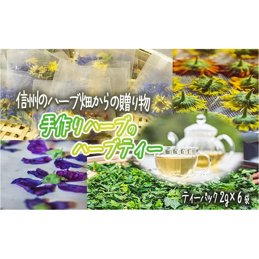 ティーバッグ （ 2g ） おまかせ 6袋セット 飯綱ハーバルブリーズ 飲料 ハーブ ティー お茶 信州 長野県 飯綱町 [2107]