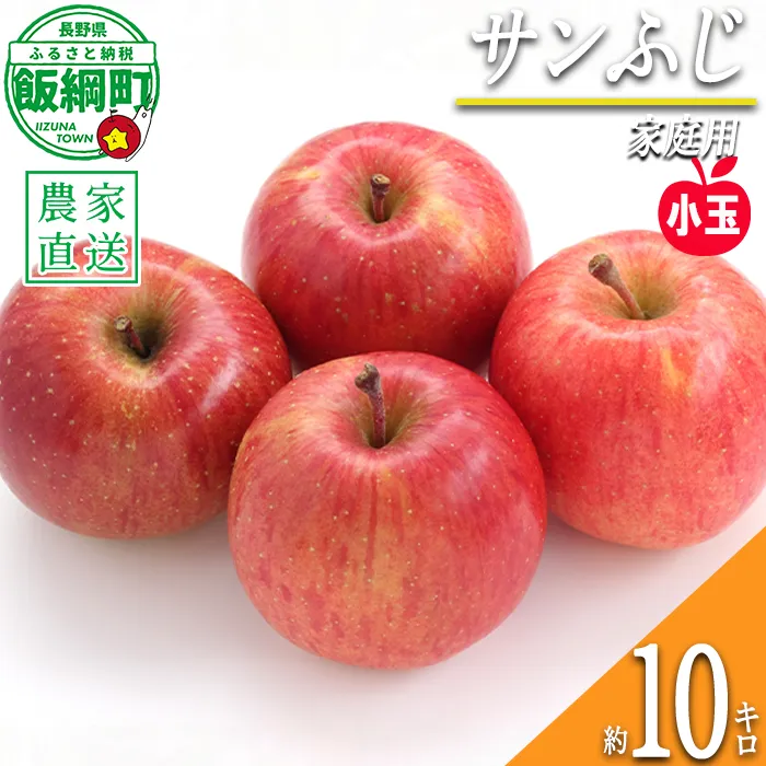 りんご サンふじ 家庭用 ( 小玉 ) 10kg 永正の地蔵尊神谷農園 2027年1月上旬頃から2027年3月上旬頃まで順次発送予定 令和8年度収穫分 信州 果物 フルーツ リンゴ 林檎 長野 予約 農家直送 長野県 飯綱町 [0978]