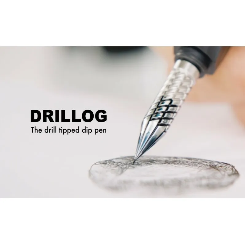筆記具 金属つけペン DRILLOG ペン軸 クラシカル2マテリアルアルミ （ノクターンブルー） チタンペン先 メタルカラー 0.8mm 付き 