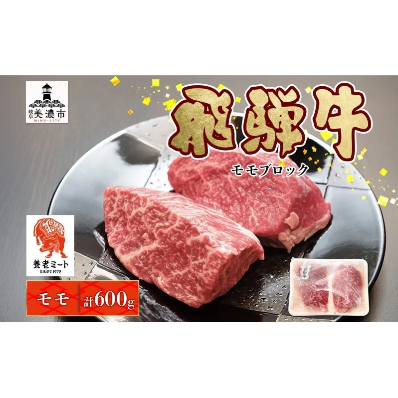 飛騨牛 モモブロック 300g×2P モモ肉 もも肉 ブロック ブロック肉 ももブロック 肉 牛肉 牛 ビーフ 和牛 和牛ステーキ 国産 国産肉 日本産 ローストビーフ ステーキ 冷凍保存 ご当地 お取り寄せグルメ 送料無料 岐阜県美濃市