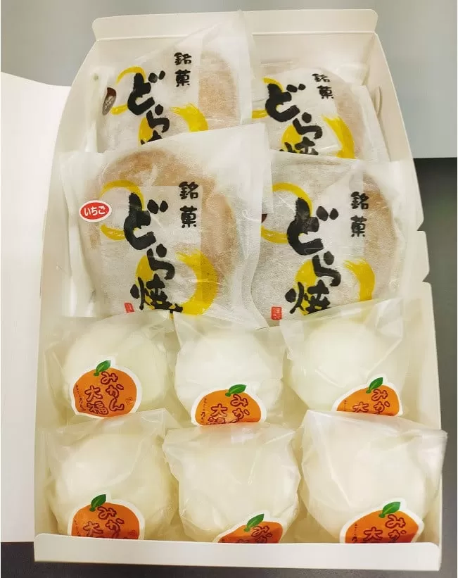 みかん大福、アイスどら焼き　詰合せ　10個｜ お菓子 菓子 スイーツ 和菓子 和スイーツ みかん 大福 どら焼き 生どら焼き 詰め合わせ セット