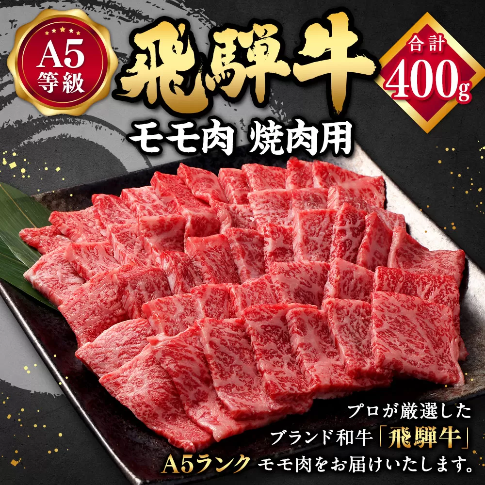 飛騨牛 A5 等級 焼肉 用 400g( モモ肉 ) | 肉のかた山 牛肉 牛 肉 焼き肉 和牛 黒毛和牛 国産 M12S85