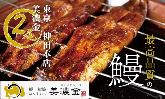 1036 美濃金　神田本店　炭焼　国産うなぎ蒲焼２尾