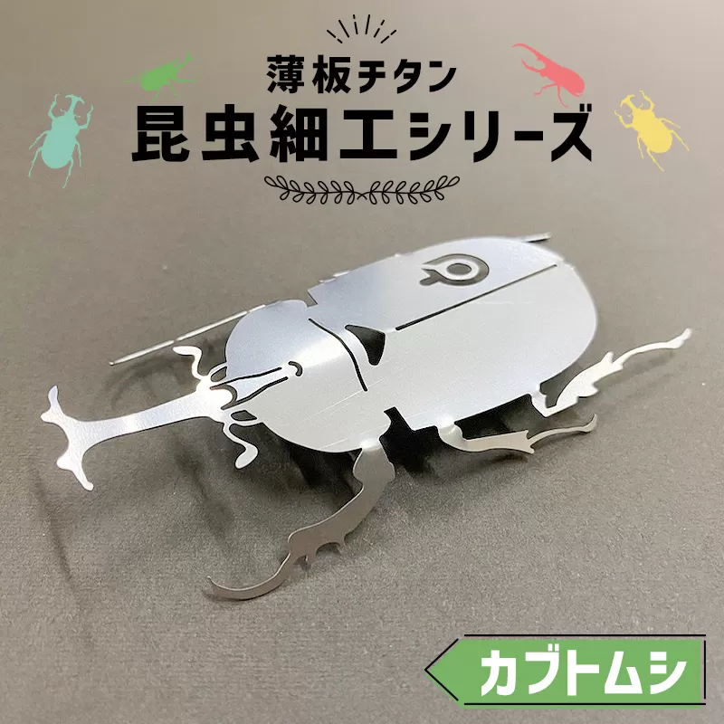 薄板チタン昆虫細工シリーズ(カブトムシ)
