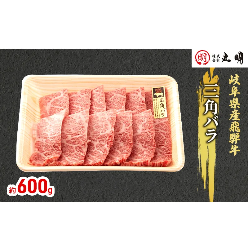 飛騨牛 希少部位 三角バラ 焼肉 セット 600g 牛肉 焼き肉 お肉 冷凍 バーベキュー BBQ