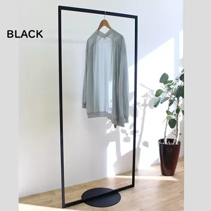 円盤ベースハンガーW700 ハンガーラック  パイプハンガー  黒 インテリア 省スペース おしゃれ 洋服掛け コート掛け ロングコート掛け 日本製 国内産 