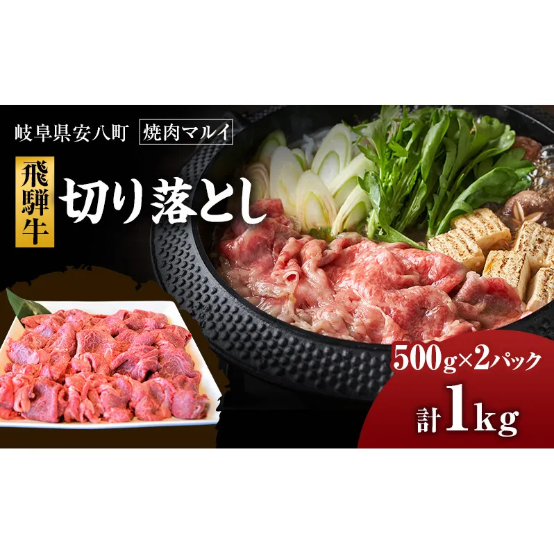 飛騨牛切り落とし約1kg（約500g×2）