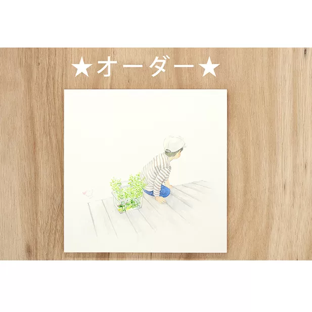 『えものがたり』オーダー　20×20cm 絵画 インテリア 