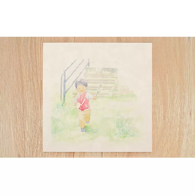 センテンヤアートパネル　『えものがたり』−花どうぞ− 絵画 和紙 印刷 木製パネル シンプル 洋風 和風 