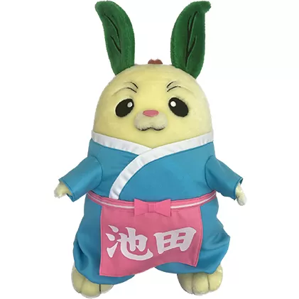 池田町マスコットキャラクター「ちゃちゃまる」ぬいぐるみ 耳 特産品 美濃いび茶 葉っぱ 頭 国 名勝天然記念物 霞間ヶ渓 桜 髪飾り かわいい 
