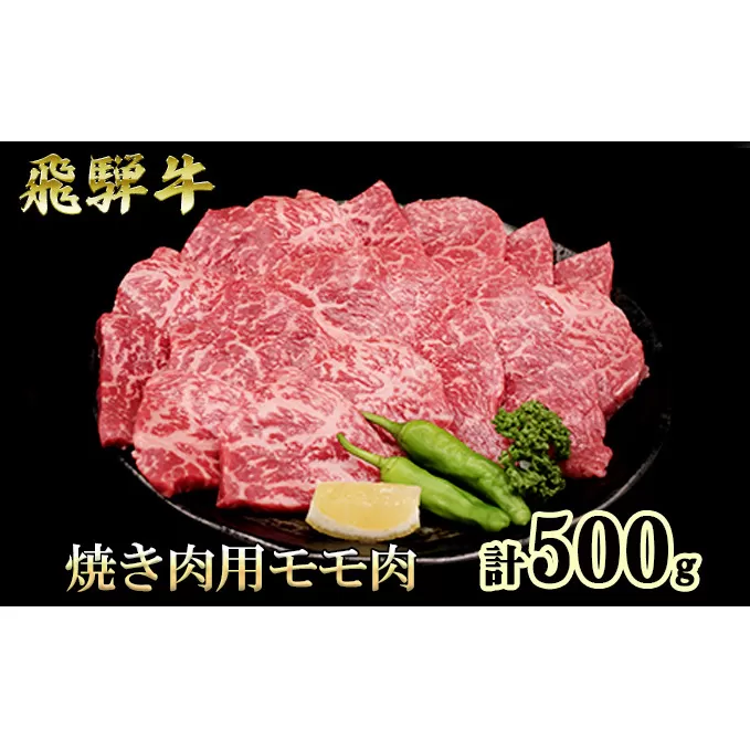 ふるさと納税　飛騨牛 もも肉 赤身 焼肉 500g A5 和牛 牛肉 お肉 モモ モモ肉 焼肉用 バーベキュー BBQ 